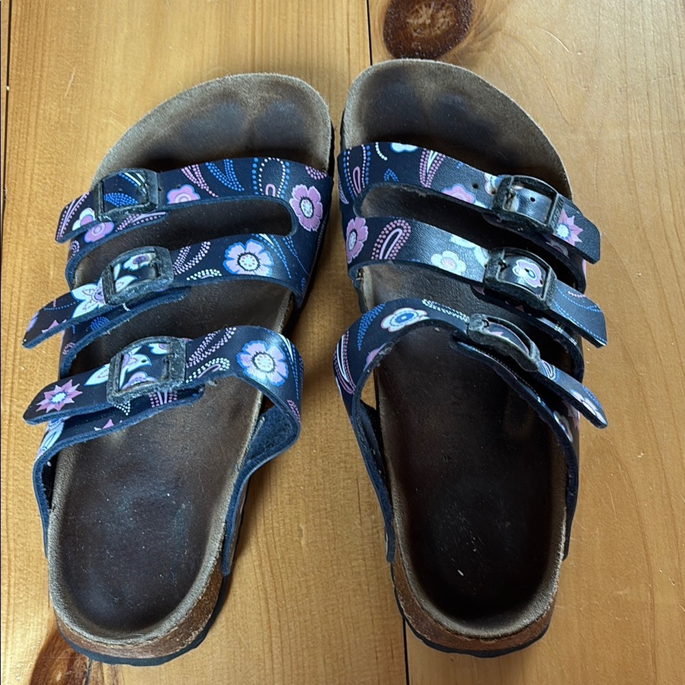Papillio Women's Sandals - Blue and Pink Floral